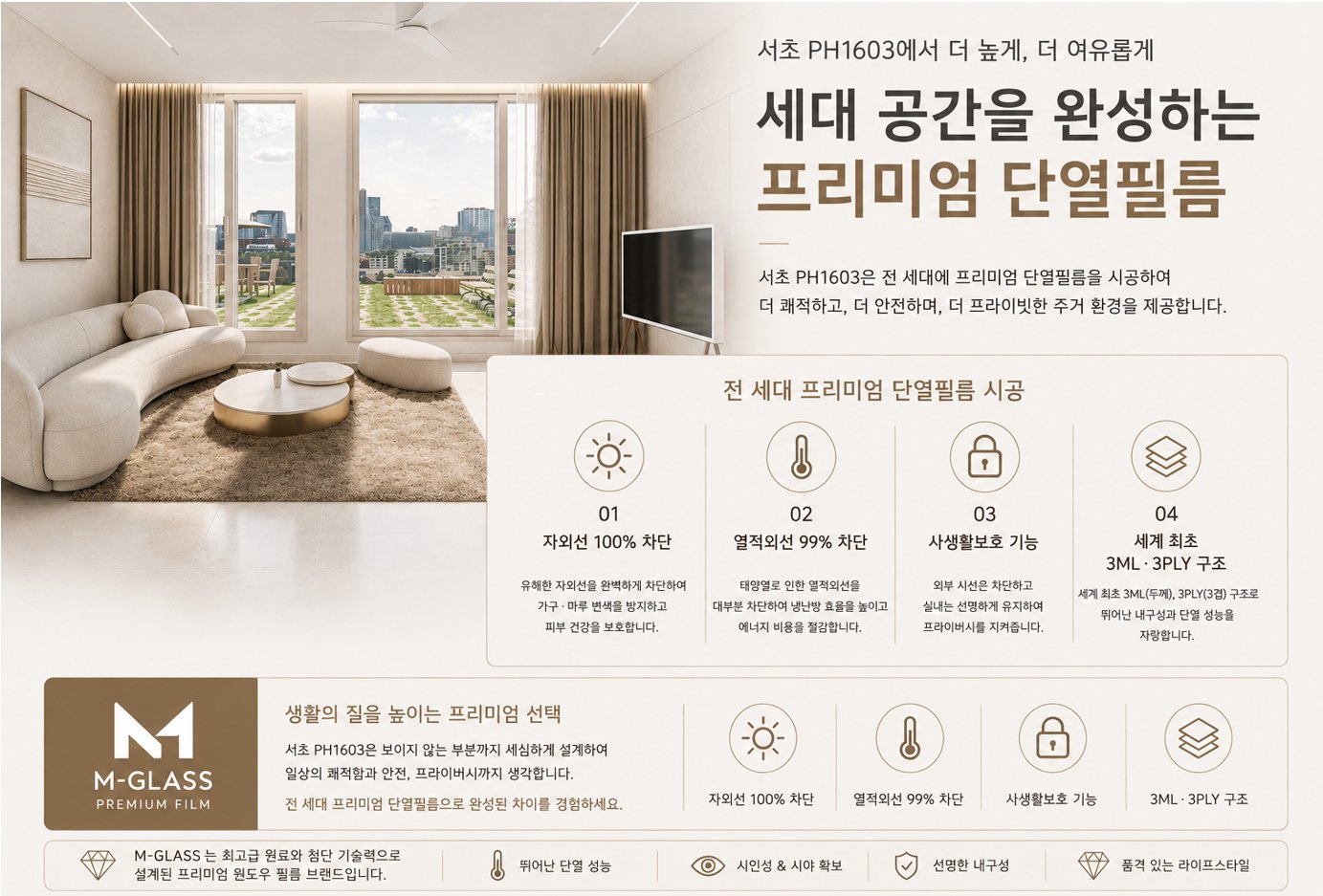 PH1603 프리미엄 단열필름